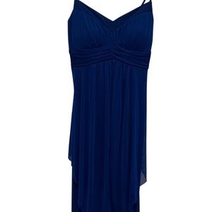 Enfocus Long Blue Spaghetti Strap Dress
